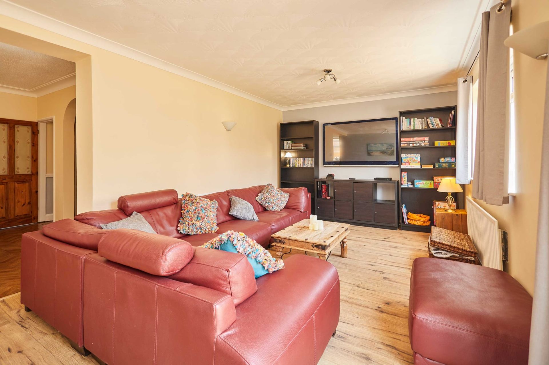 Snug area with games, books and TV for relaxed Skegness holiday evenings